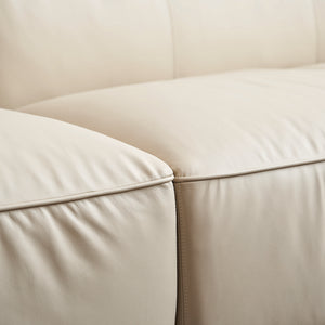 Butter Sofa weich / breite Armlehnen – 5-Sitzer