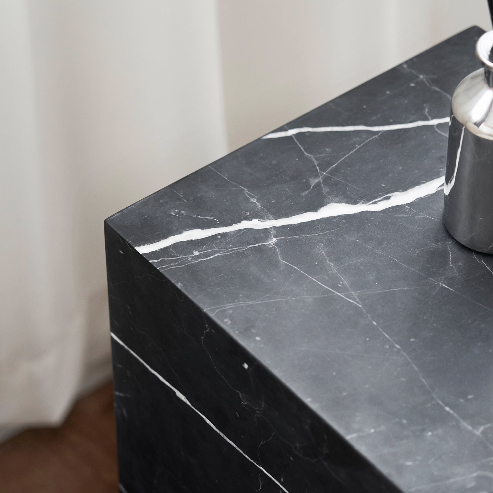 Sugar Cubes Coffee Table / Stand - Black-And-White Marble - 300*300mm