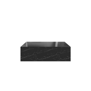 Table Basse / Carrée Sugar Cubes - Marbre Noir Et Blanc - 900*900mm