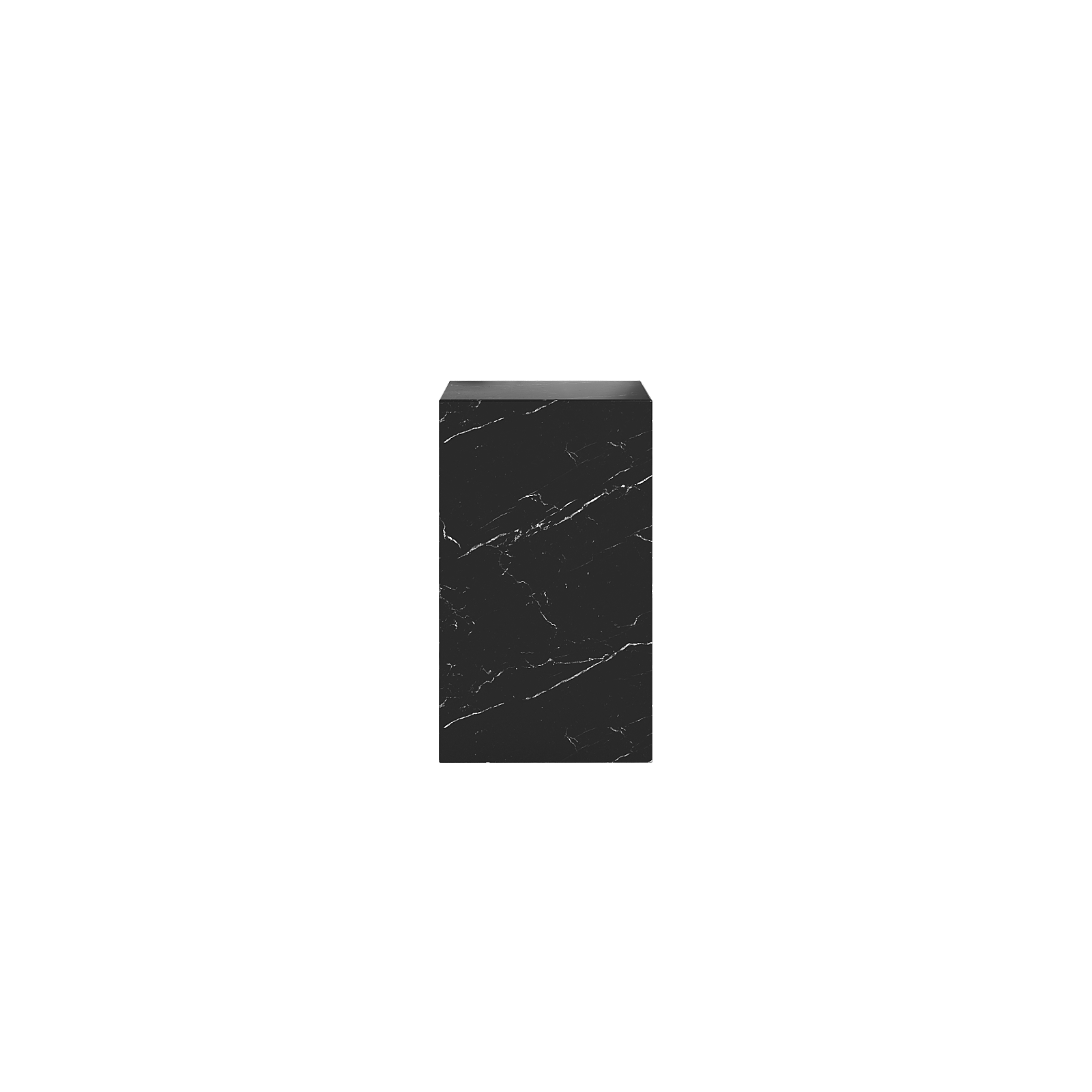 Table basse / support Sugar Cubes - Marbre noir et blanc - 300*300mm