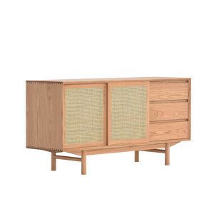 Torii Sideboard / Türen und Schubladen aus geflochtenem Rattan